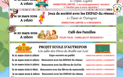 Programme des animations du mois de mars à l&rsquo;EHPAD de Fontenay 🌷🎉