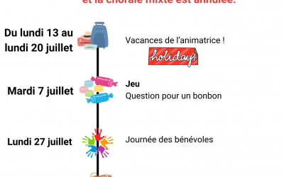 📅✨ Le planning de juillet est disponible !