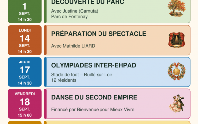 🎉 Planning des animations à Fontenay en Septembre 🎨